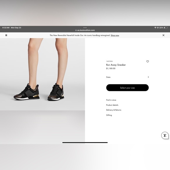 π― % AUTHENTIC LOUIS VUITTON RUN AWAY SNEAKER β€οΈβπ₯β€οΈβπ₯β€οΈβπ₯ - Picture 2 of 13